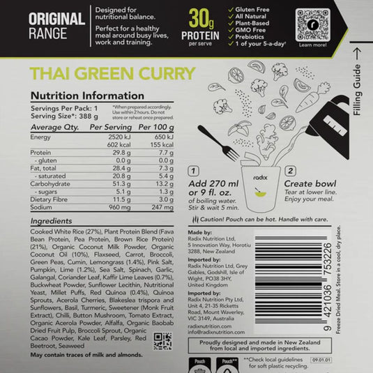 Thai Green Curry - Plant-Based Meal