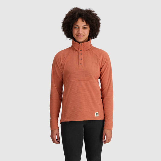 Womens Trail Mix Snap Pullover Fleece