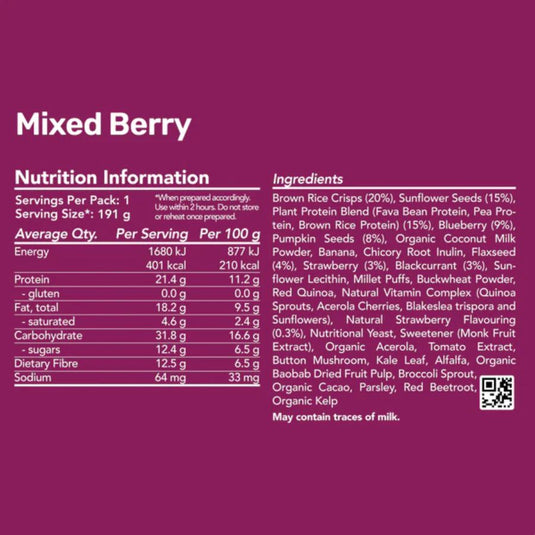 Mixed Berry - Plant-Based Breakfast