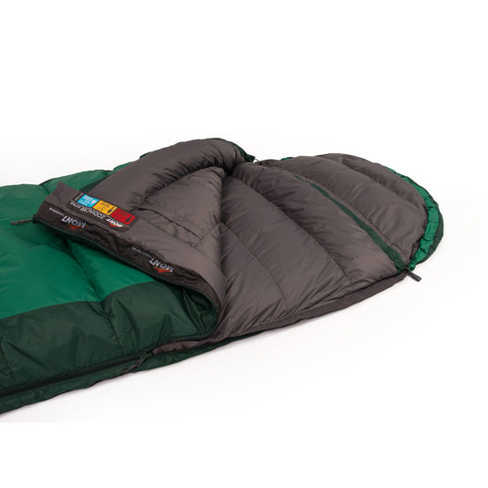 Mont Zodiac 500 Women's specific down sleeping bag for hiking and travel