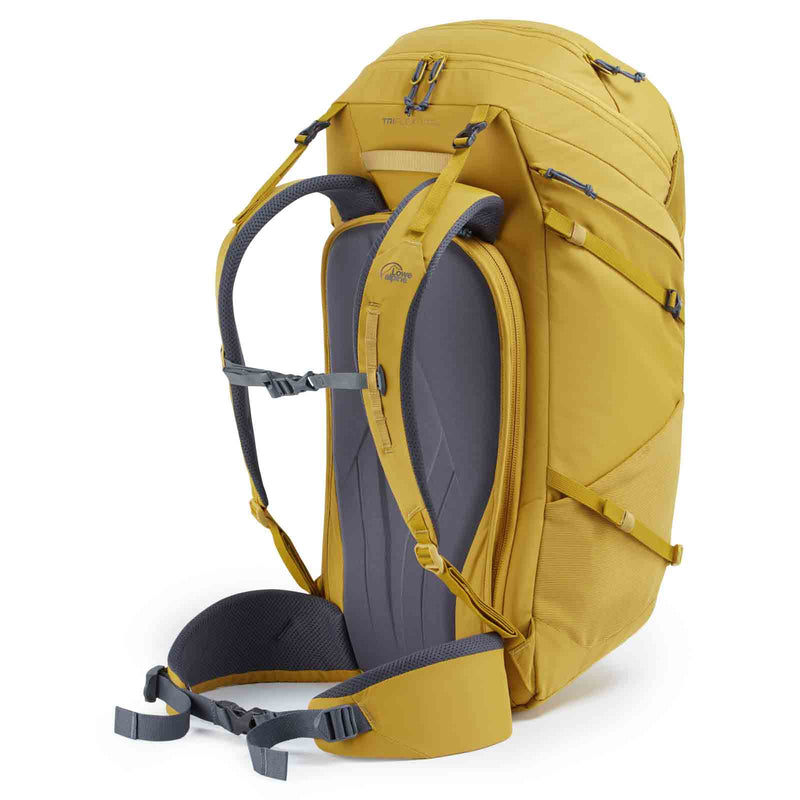 Load image into Gallery viewer, Lowe Alpine Climbing Crag Bag Rogue 48 golden palm Back
