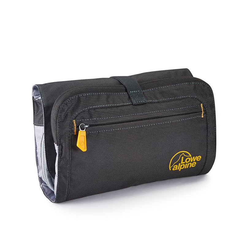 Load image into Gallery viewer, Lowe Alpine roll up toiletry bag hanging wash bag rolled
