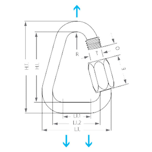 Maillon Rapide 10mm Delta - Climbing Hardware