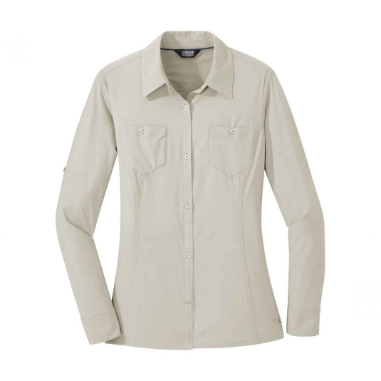 Outdoor research wayward ls shirt womens sand