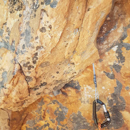Redpoint Climbing Coloured Climbing Chalk Australian Sandstone on rock