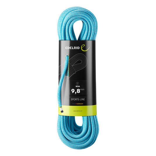 edelrid boa 9 8mm sport sline climbing rope blue