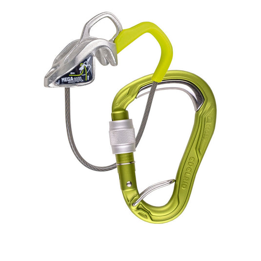 edelrid climbing belay kit mega jul bulletproof screw gate fg carabiner