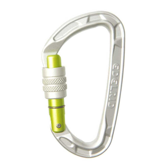 edelrid pure screw gate carabiner silver 2018