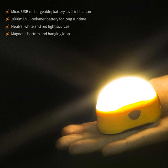 fenix CL20R rechargeable camping lantern orange specifications