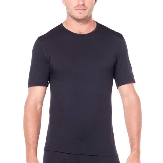 icebreaker mens 200 oasis short sleeve crew black 2