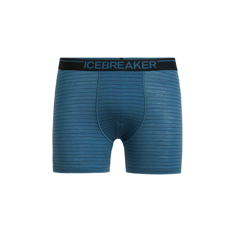 Load image into Gallery viewer, icebreaker mens anatomica boxers thunder black stripe
