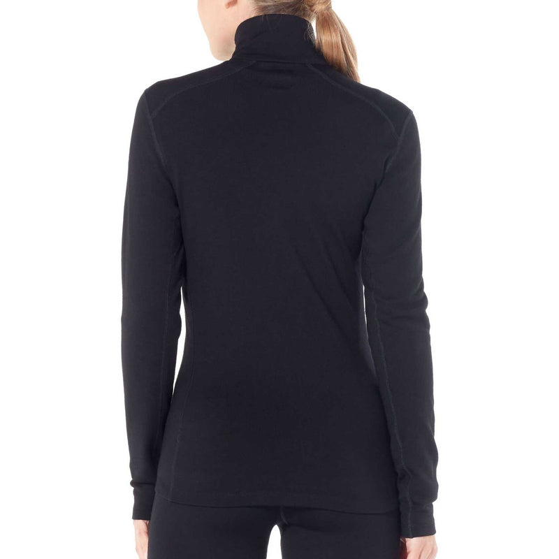 Load image into Gallery viewer, icebreaker womens 260 tech long sleeve half zip black on body 2
