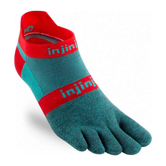 injinji performance toe socks run 2 0 lightweight no show aquaberry