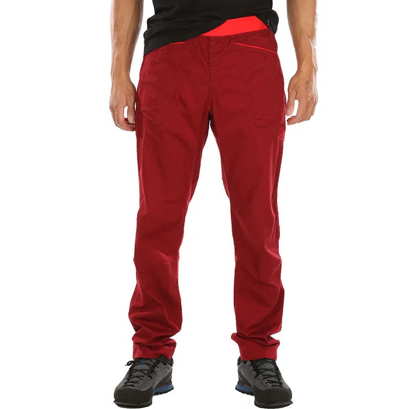 Load image into Gallery viewer, la sportiva mens roots climbing pants chilli poppy 3
