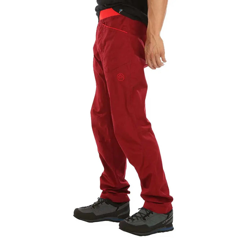 Load image into Gallery viewer, la sportiva mens roots climbing pants chilli poppy 4