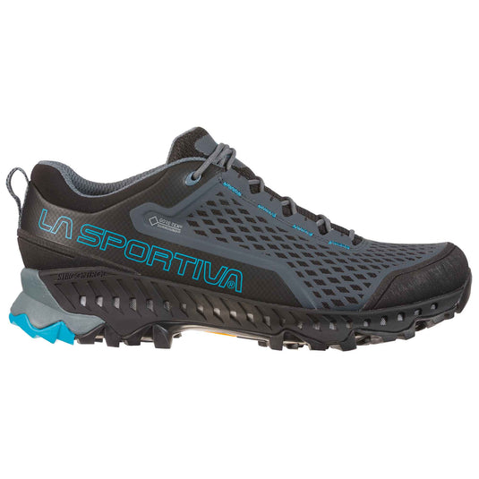 la sportiva mens spire gtx slate tropic blue hiking shoe side