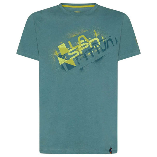 la sportiva mens square evo tee climbing clothing pine 1
