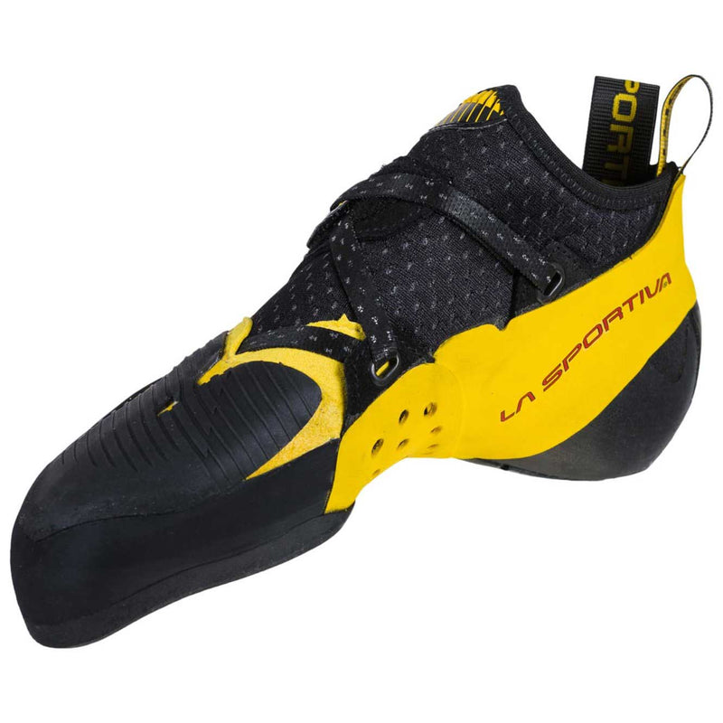 Load image into Gallery viewer, la sportiva solution comp mens rock climbing shoe black yellow 4
