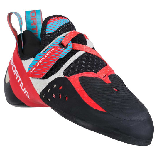 la sportiva solution comp womens rock climbing shoe hibiscus malibu blue 5