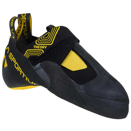 la sportiva theory rock climbing shoe black yellow 5