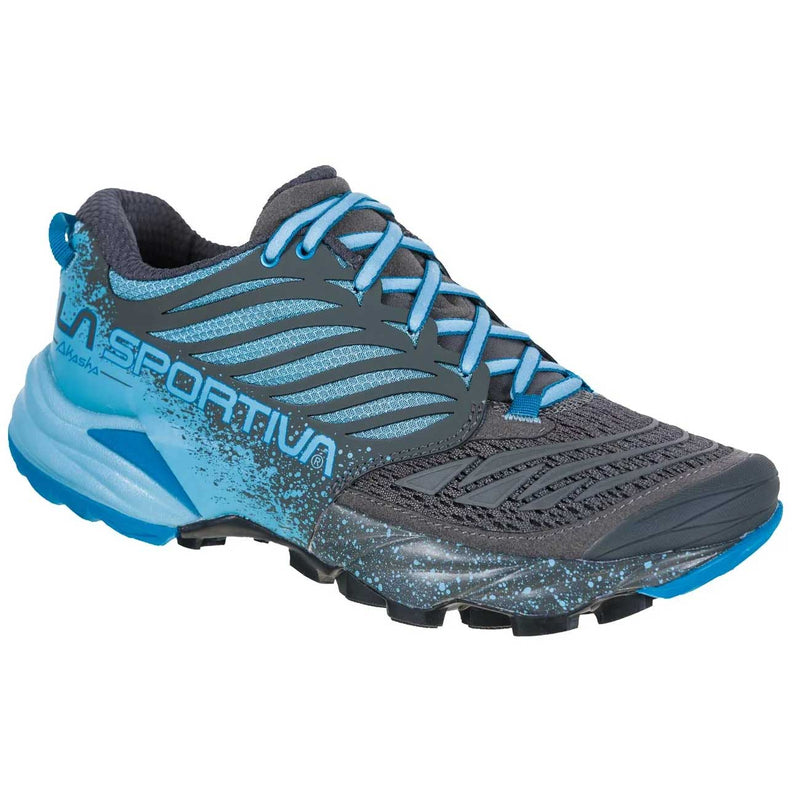 Load image into Gallery viewer, la sportiva womens akasha trail running shoe carbon pacific blue 1
