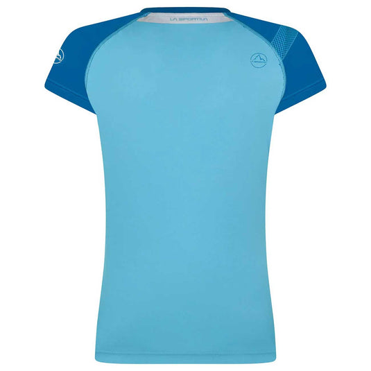 la sportiva womens move trail running t shirt pacific blue neptune 2