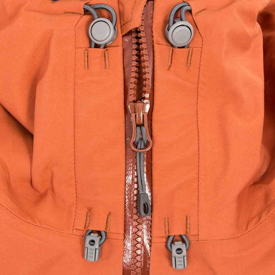 mont odyssey jacket rain shell mens zipper and collar detail