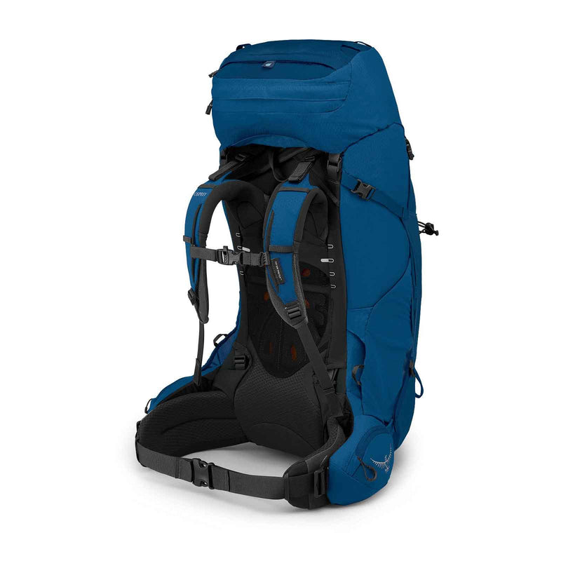 Load image into Gallery viewer, osprey aether 65 mens hiking backpack deep water blue 2
