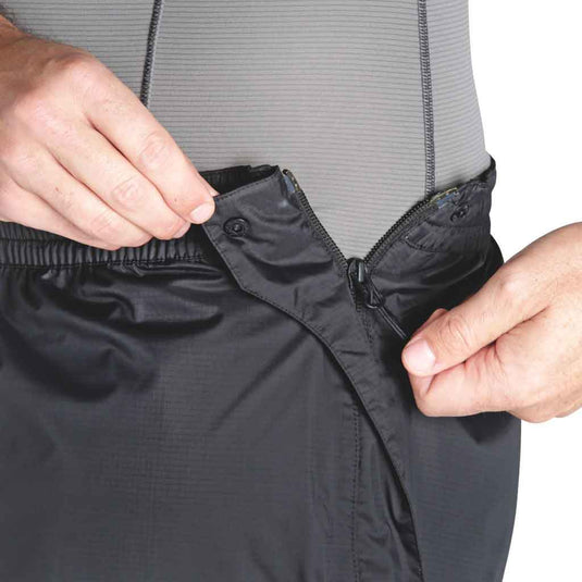 outdoor research apollo pants rain shellwear black on body full length side zipper