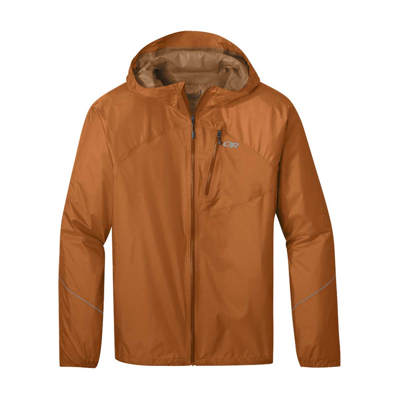 Load image into Gallery viewer, outdoor research mens helium rain jacket copper 1
