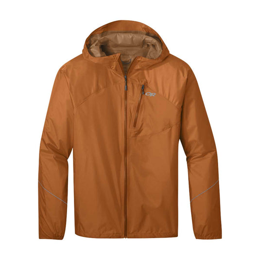 outdoor research mens helium rain jacket copper 1