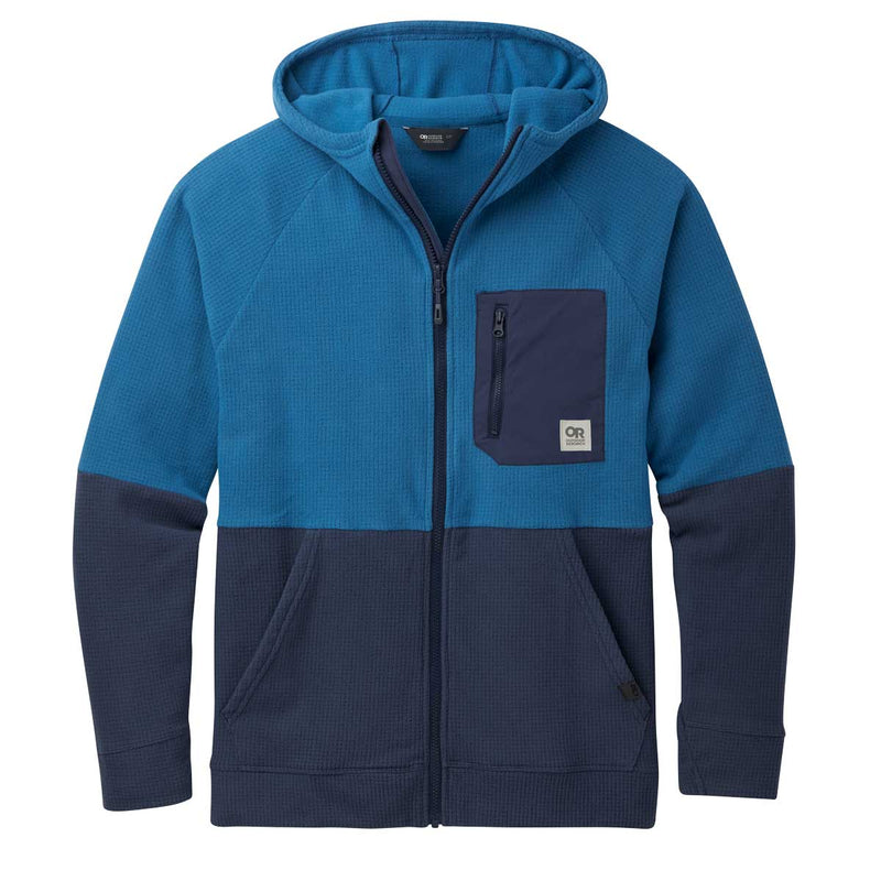 Load image into Gallery viewer, outdoor research mens trail mix hoody fleece jacket cascade naval blue
