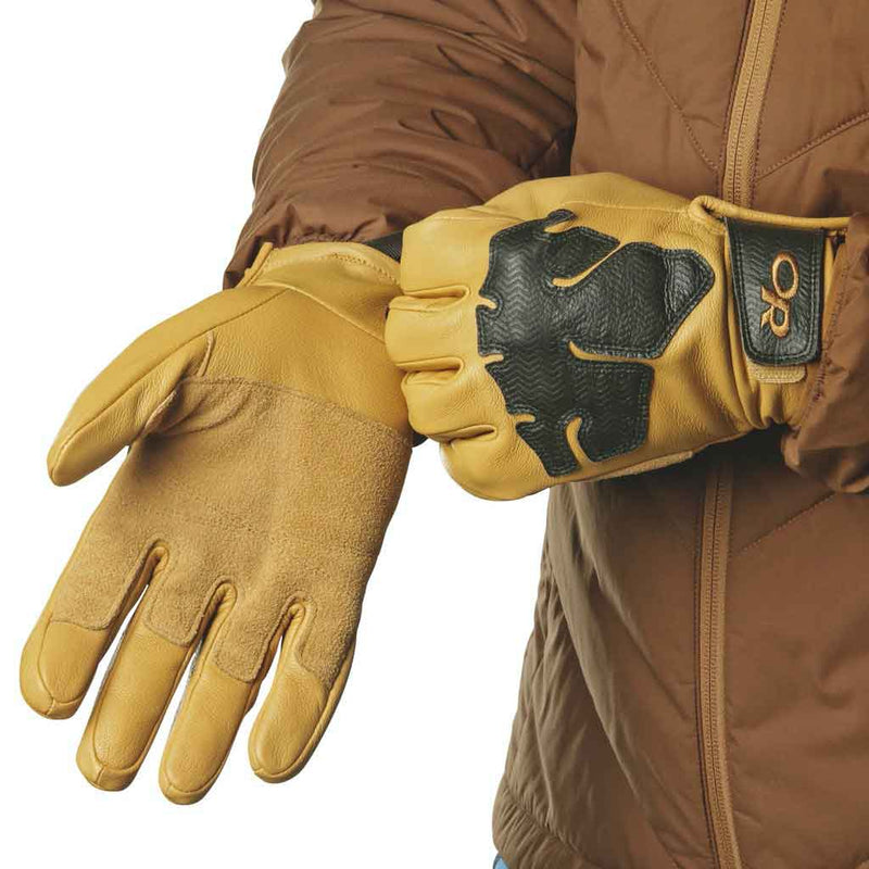 Load image into Gallery viewer, outdoor research splitter work gloves leather belay gloves 2
