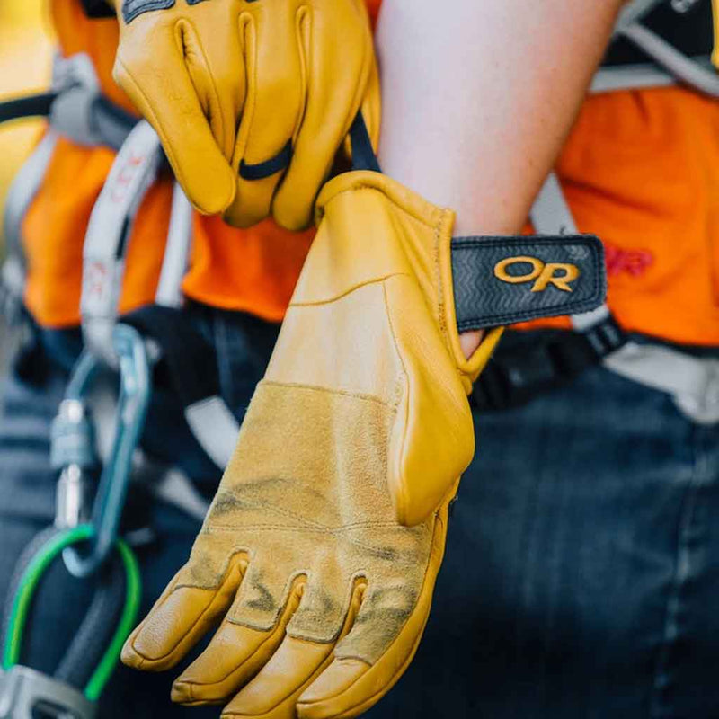 Load image into Gallery viewer, outdoor research splitter work gloves leather belay gloves 4
