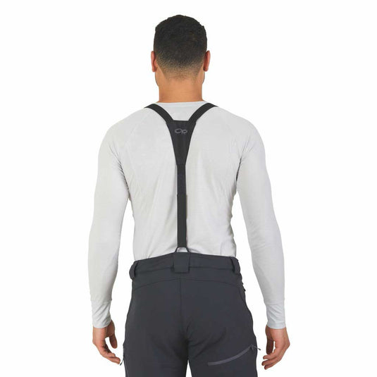 outdoor research suspenders on body 2