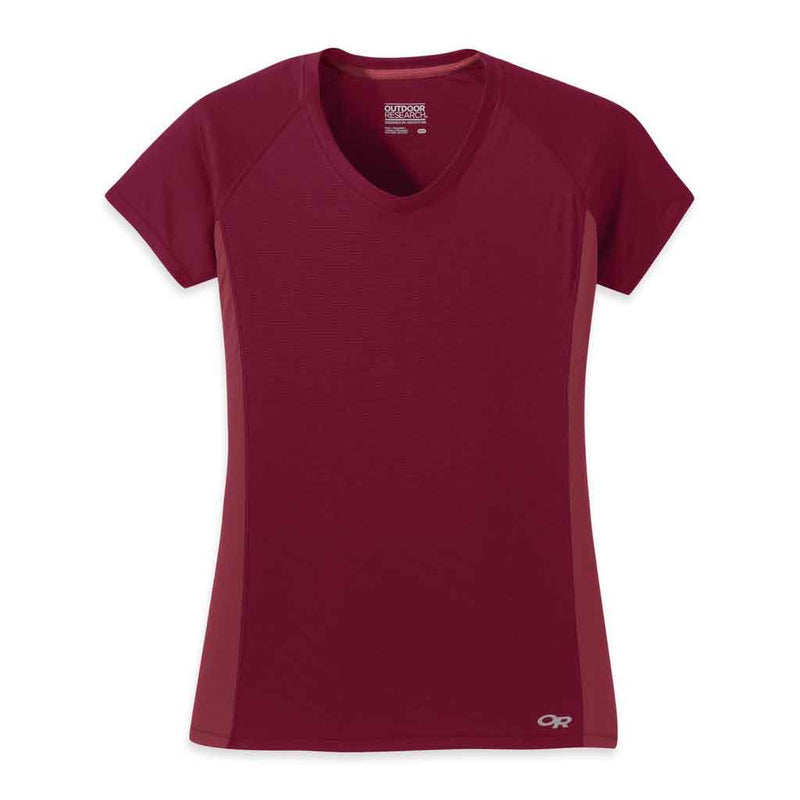 Load image into Gallery viewer, outdoor research womens echo tee crimson clay
