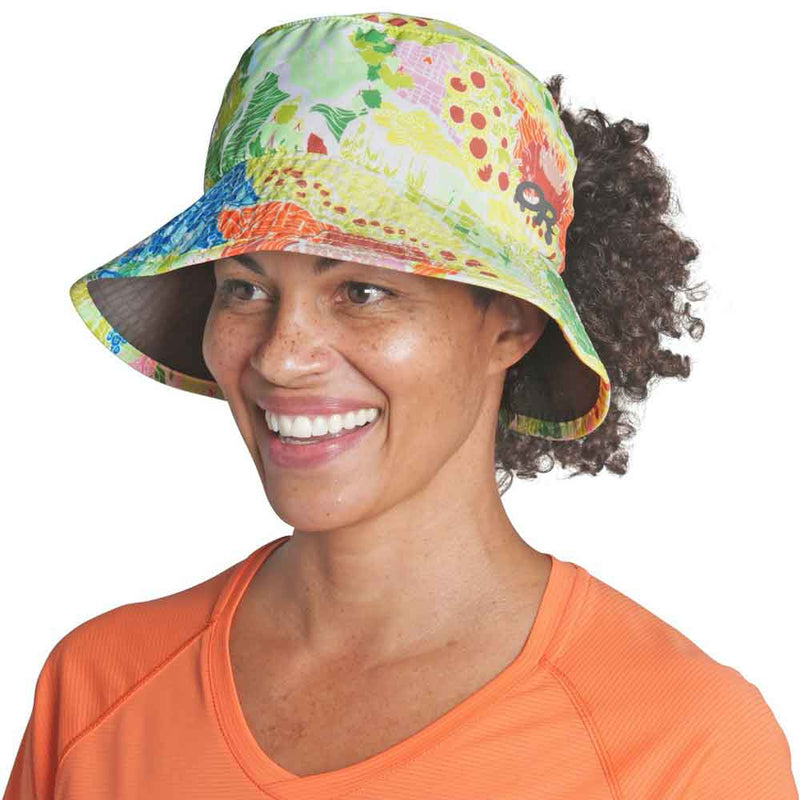 Load image into Gallery viewer, outdoor research womens solaris printed sun bucket wildland 2
