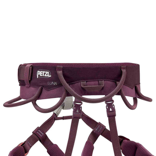 petzl womens luna climbing harness 2021 adjustable leg violet 5
