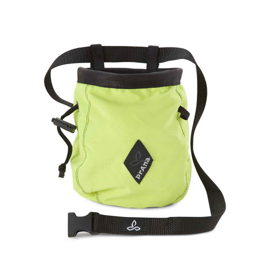 prana chalk bag with belt electric lime