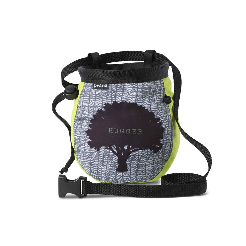 Load image into Gallery viewer, prana graphic chalk bag with belt lime tree hugger
