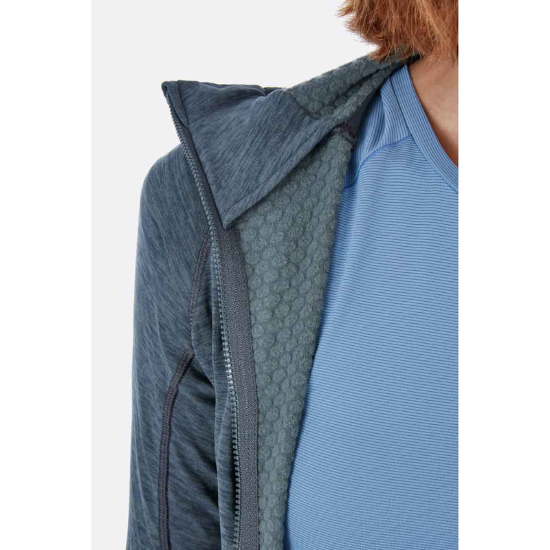 Load image into Gallery viewer, rab womens nexus jacket hooded fleece steel 4
