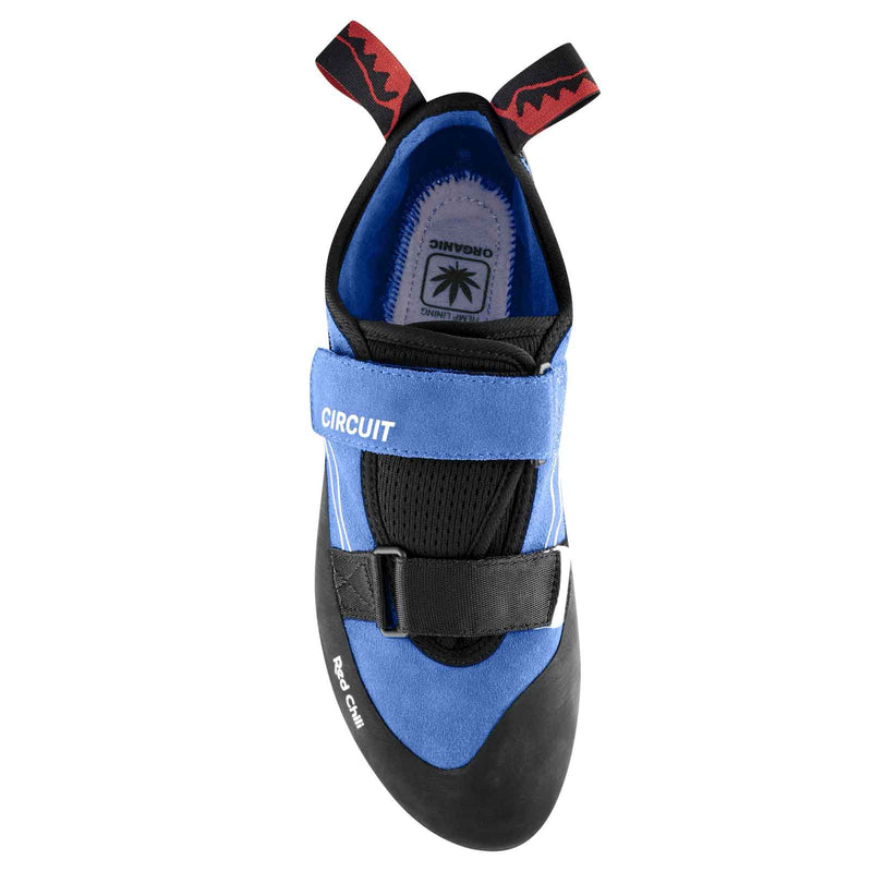 Load image into Gallery viewer, red chili circuit rock climbing shoe brilliant blue 2
