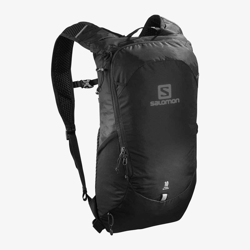 Load image into Gallery viewer, salomon trailblazer 10 ultra running daypack black black
