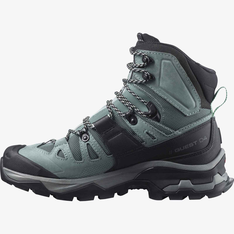 Load image into Gallery viewer, salomon womens quest 4 gtx hiking boots slate tropper opal blue 5
