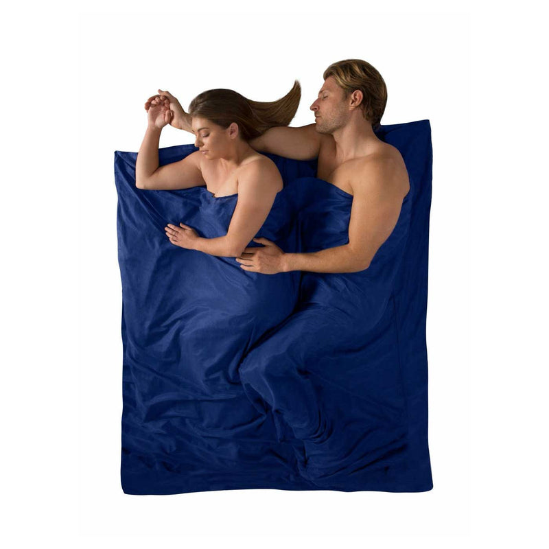 Load image into Gallery viewer, sea to summit silk cotton sleeping bag liner double navy
