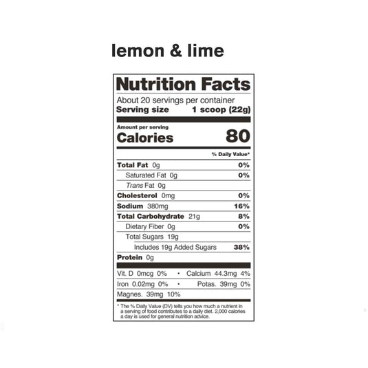 skratch labs sport hydration drink mix 20 serve lemon lime nutrition information