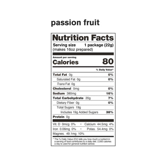 skratch labs sport hydration drink mix single serve passion fruit nutrition information