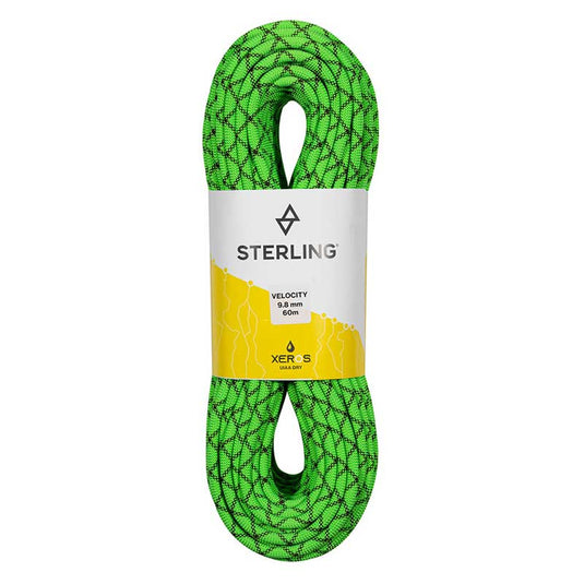 sterling velocity xeros 9 8 mm climbing rope green