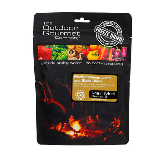 the outdoor gourmet company mediterranean lamb and black olives