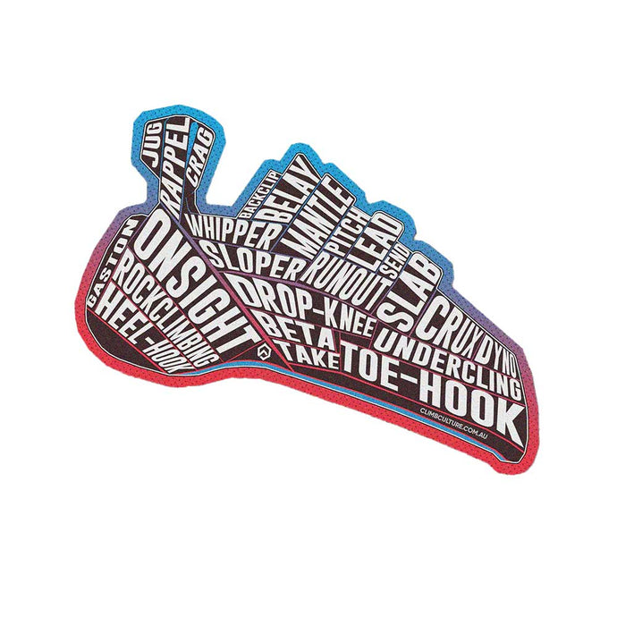 Glossary Climbing Shoe Sticker